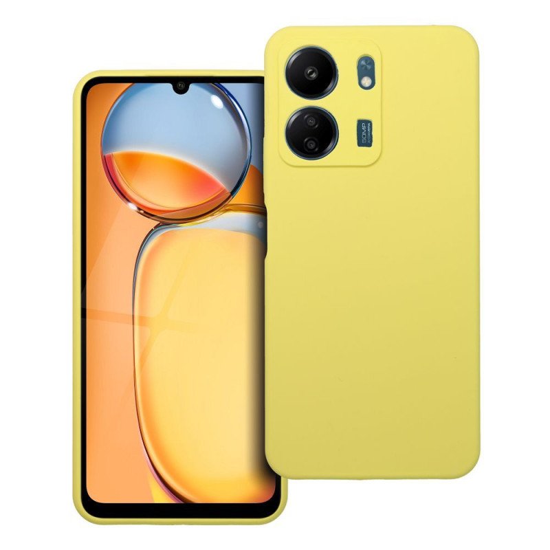 Viedtālruņa aizmugurējais vāciņš Xiaomi Redmi 13C Silicon 2mm Yellow