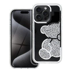 Viedtālruņa aizmugurējais vāciņš Apple iPhone 13 Teddy bear Silver