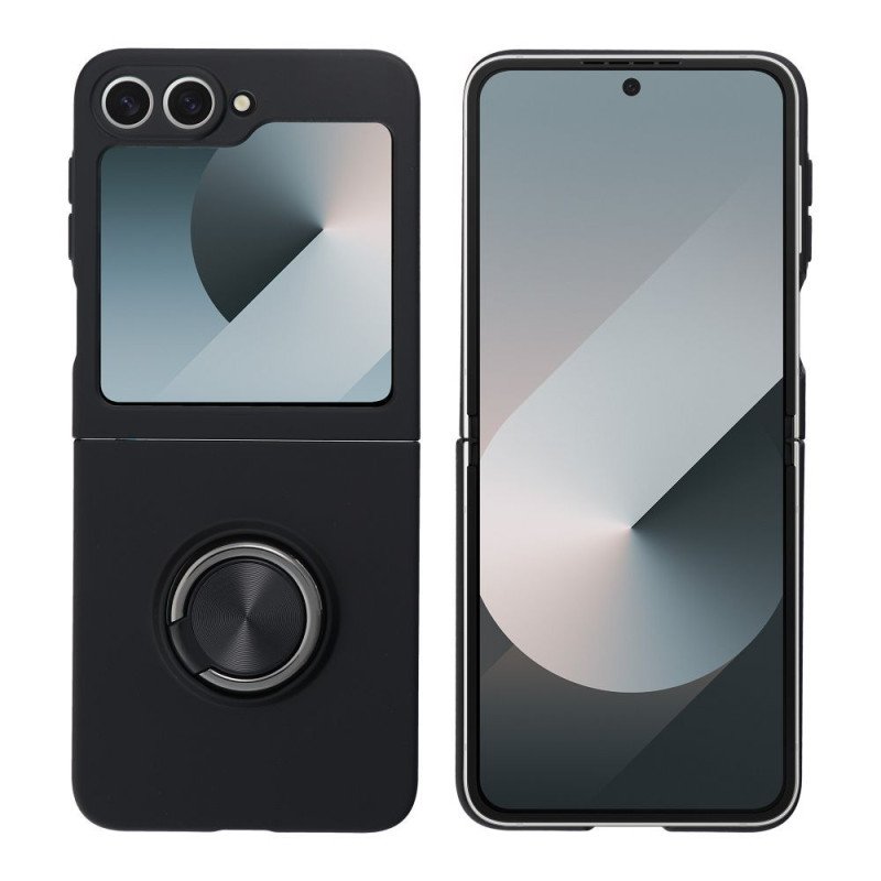 Viedtālruņa aizmugurējais vāciņš Samsung Galaxy Z Flip 6 Silicone Ring Black