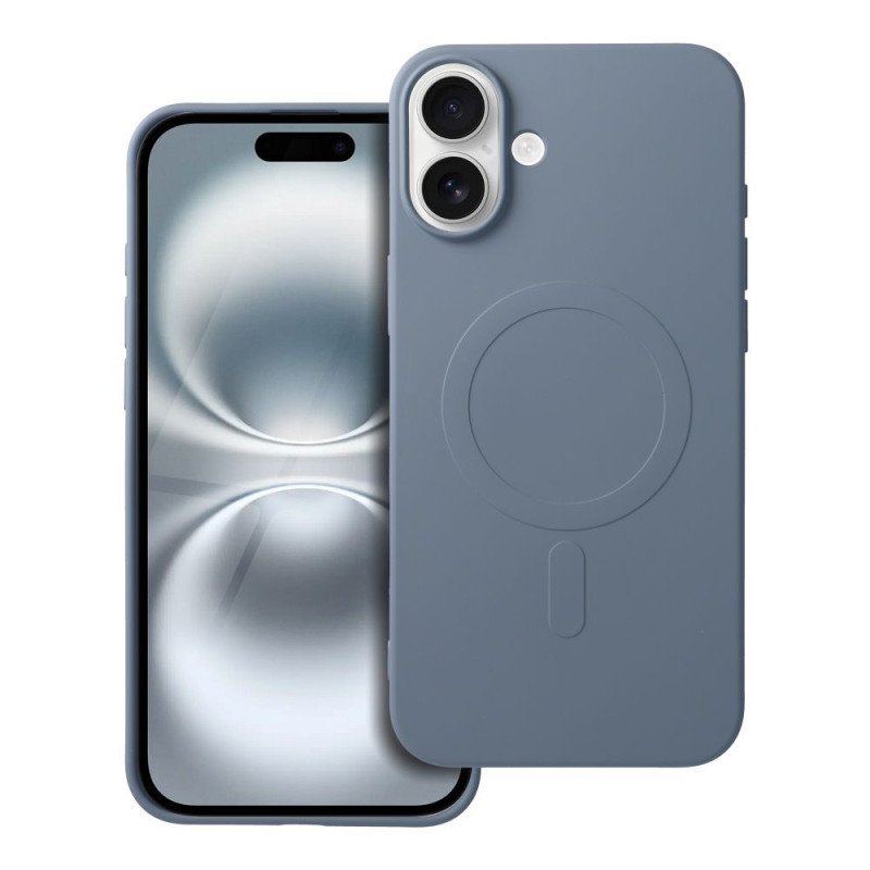 Viedtālruņa aizmugurējais vāciņš Apple Iphone 16 Plus Silicon Mag case Light Blue