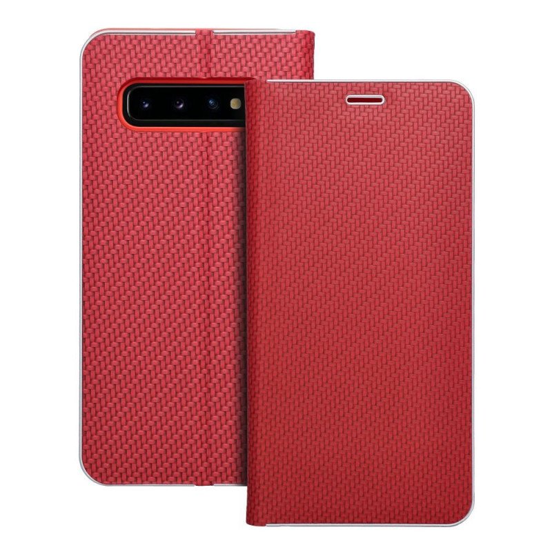 Viedtālruņa aizmugurējais vāciņš Samsung Galaxy S10 Luna Book Red