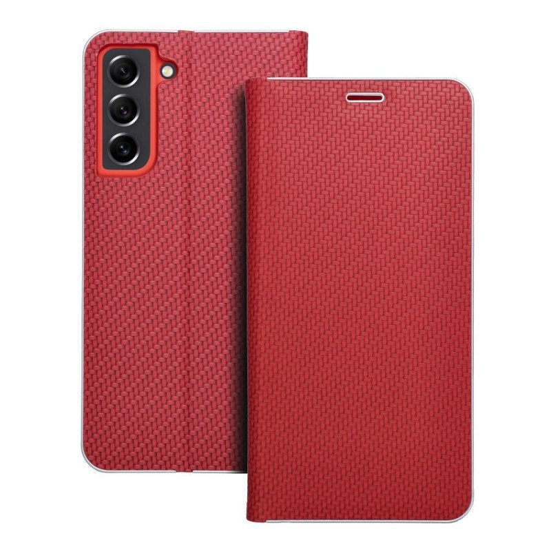 Viedtālruņa atveramais maciņš Samsung Galaxy S21 FE Luna Book Red
