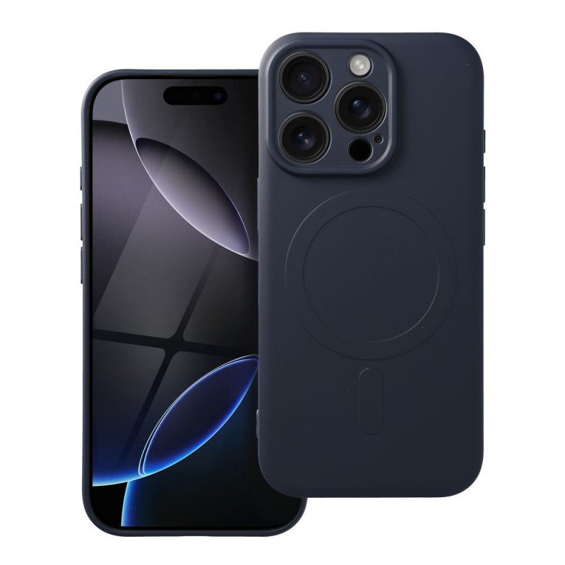 Viedtālruņa aizmugurējais vāciņš Apple iPhone 16 Pro Silicone Mag Blue