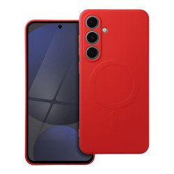 Viedtālruņa aizmugurējais vāciņš Samsung Galaxy S24 FE Silicon Mag case Red