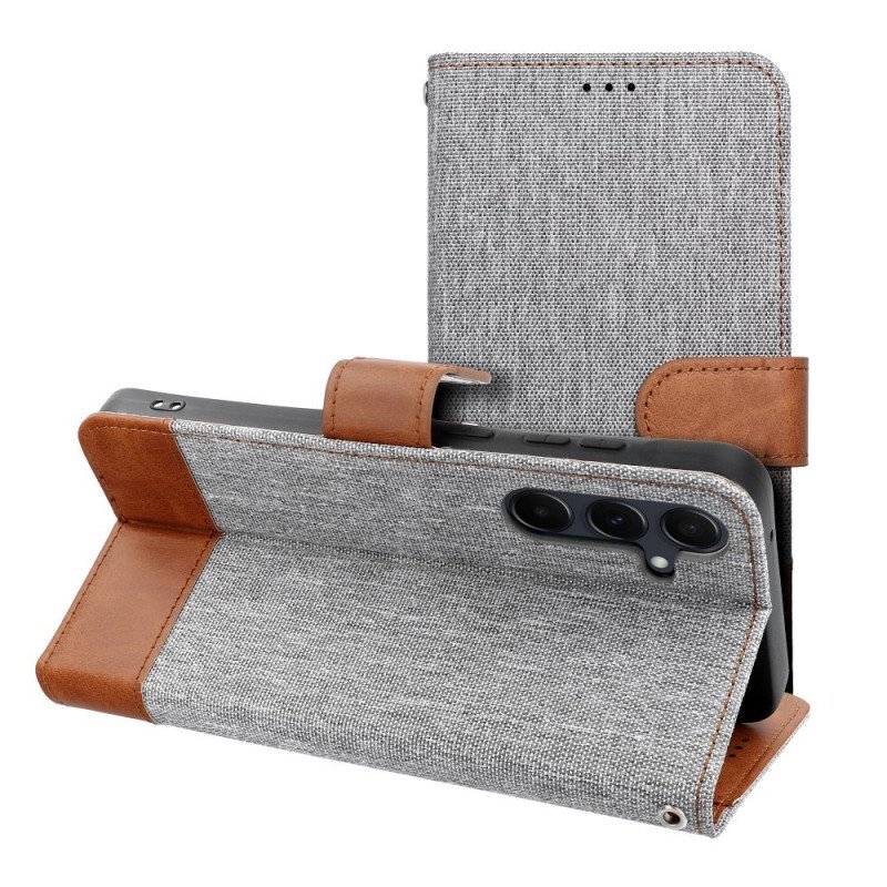 Viedtālruņa atveramais maciņš Samsung Galaxy A35 Jeans Grey