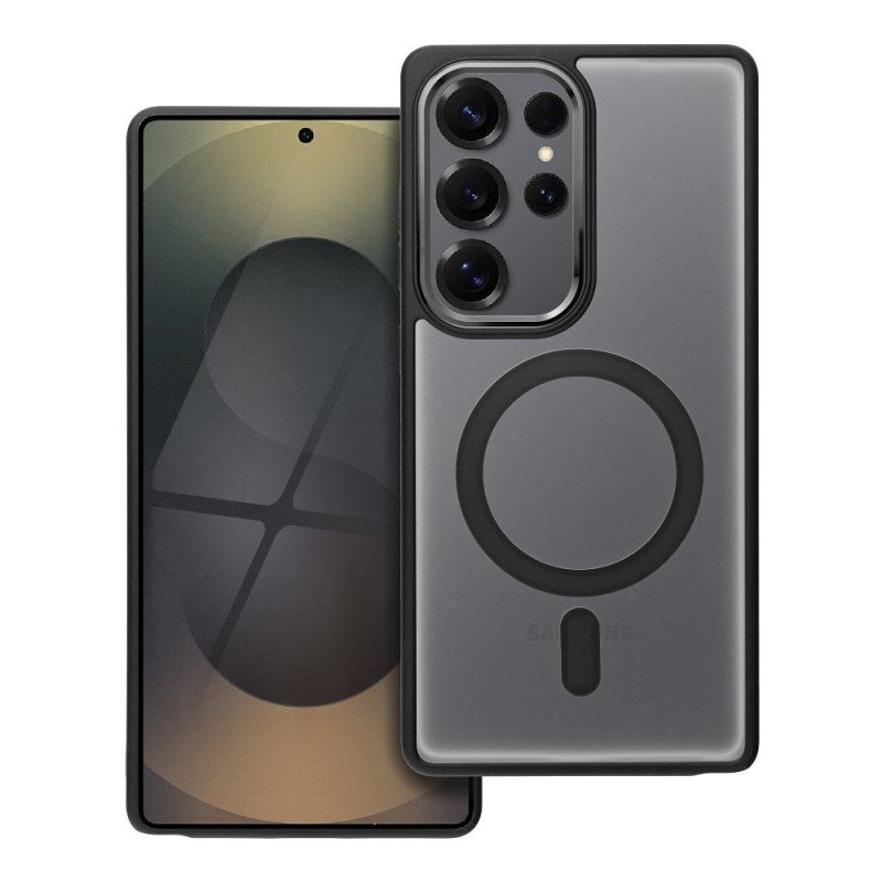 Viedtālruņa aizmugurējais vāciņš Samsung Galaxy S25 Ultra Full matte mag Black, Transparent
