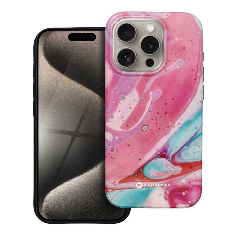 Viedtālruņa aizmugurējais vāciņš Apple iPhone 15 Pro F-PROTECT Pink