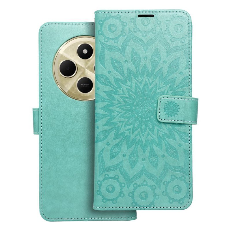 Viedtālruņa atveramais maciņš Xiaomi Redmi 14C Mezzo Book Mandala Green