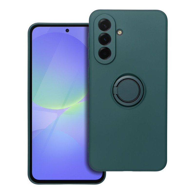 Viedtālruņa aizmugurējais vāciņš Samsung Galaxy A36 5G Silicone Ring Case Green