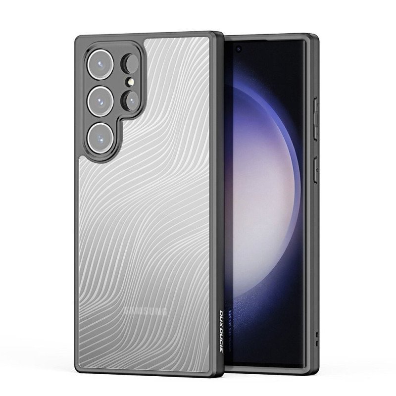 Viedtālruņa aizmugurējais vāciņš Samsung Galaxy S23 Ultra Aimo Black, Transparent