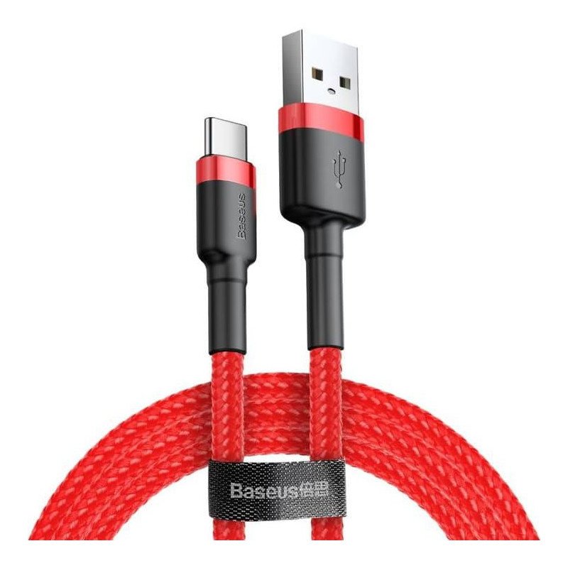 Kabelis USB / USB-C QC3.0 2A 3M Sarkana