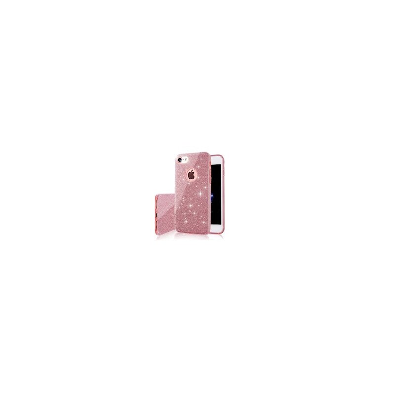 Viedtālruņa aizmugurējais vāciņš Samsung Galaxy A17 Glitter 3 in 1 Pink