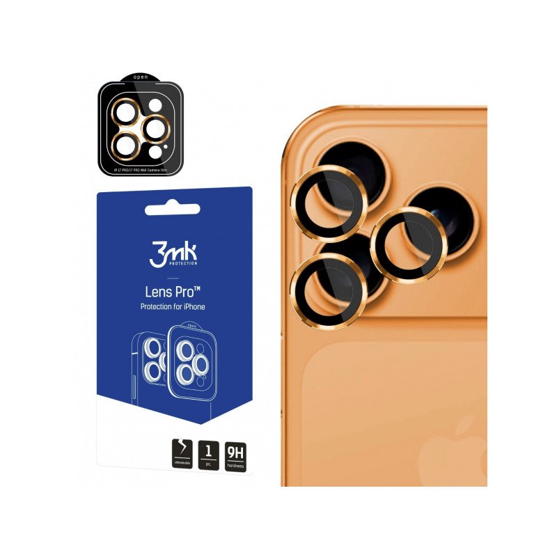 Viedtālruņa kameras aizsargstikls Apple iPhone 17 Pro Max Lens Pro Orange