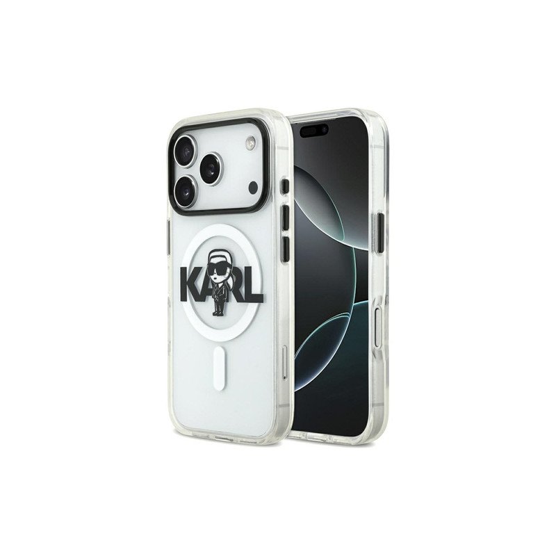 Viedtālruņa aizmugurējais vāciņš Apple iPhone 17 Pro Max Sketch Logo Mag Transparent