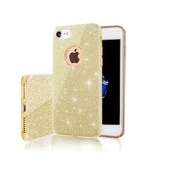 Viedtālruņa aizmugurējais vāciņš Samsung Galaxy S23 Glitter 3 in 1 Gold