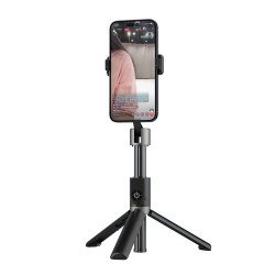 Pašportreta kāts/statīvs Selfie Stick tripod F18B Black