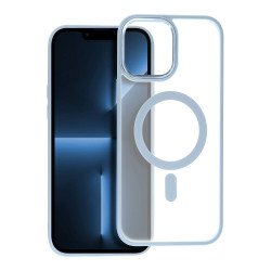 Viedtālruņa aizmugurējais vāciņš Apple iPhone 13 Pro Matte Mag Cover Blue, Transparent