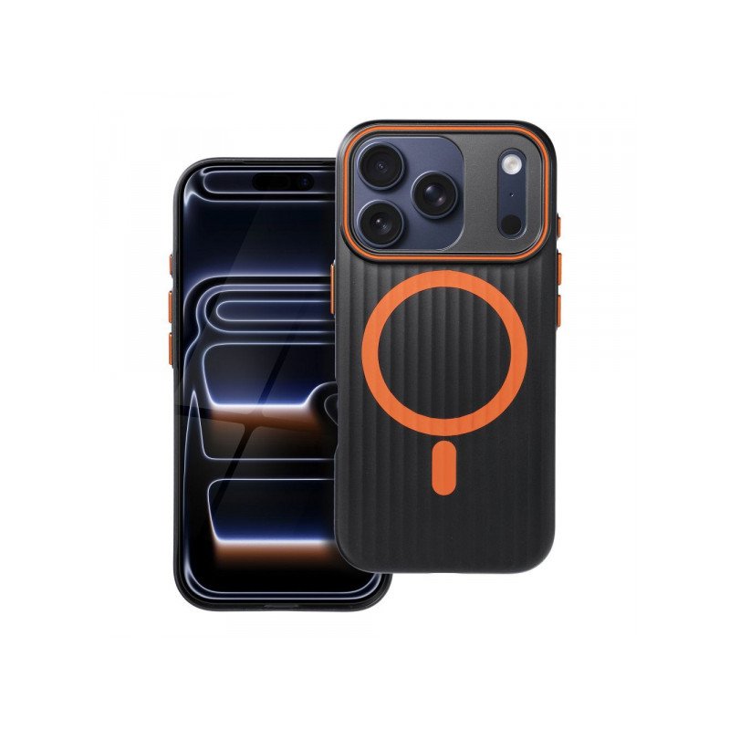 Viedtālruņa aizmugurējais vāciņš Apple iPhone 17 Pro Simply Case Black, Orange