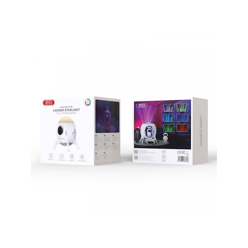 Ziemassvētku dekorācijas Projector LED CF38 star and galaxy with Bluetooth speaker White