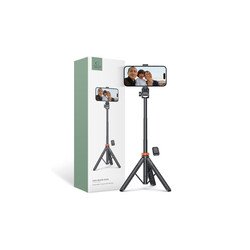 Pašportretu kāts/statīvs Bluetooth selfie stick Black