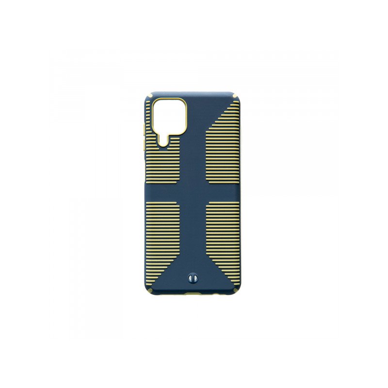 Viedtālruņa aizmugurējais vāciņš Samsung Galaxy A12 Grip Blue, Yellow