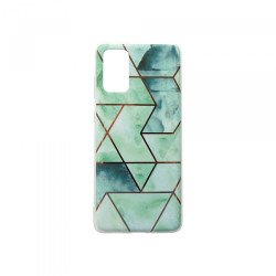 Viedtālruņa aizmugurējais vāciņš Samsung Galaxy S20 Plus Geometric Marmur Green, With Design