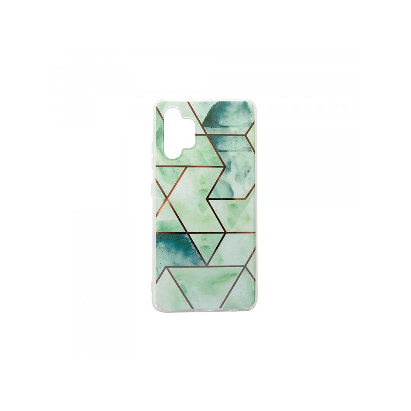 Viedtālruņa aizmugurējais vāciņš Samsung Galaxy A32 Geometric Marmur Green, With Design