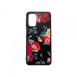 Viedtālruņa aizmugurējais vāciņš Samsung Galaxy A32 5G Flowers 3D Black, With Design