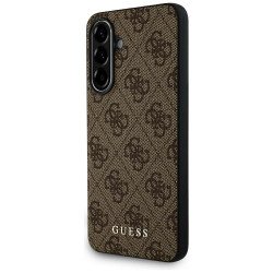 Viedtālruņa aizmugurējais vāciņš Samsung Galaxy A56 5G 4G Metal Logo Brown