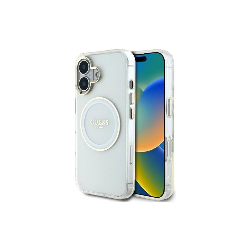 Viedtālruņa aizmugurējais vāciņš Apple Iphone 16 Colored Circle Classic Logo Transparent