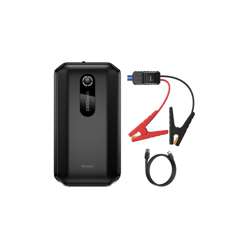 Ārējā baterija Bank Power Starter Jump Starter 10000mAh 12V (1000A / 500A) power bank + crocodile clips black (CGNL020101) Black