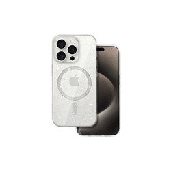 Viedtālruņa aizmugurējais vāciņš Apple iPhone 13 Pro Glitter MagSafe Silver, Transparent