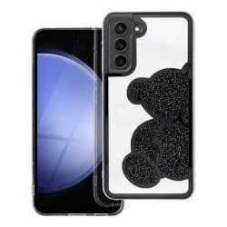 Viedtālruņa aizmugurējais vāciņš Samsung Galaxy A16 Teddy bear Black
