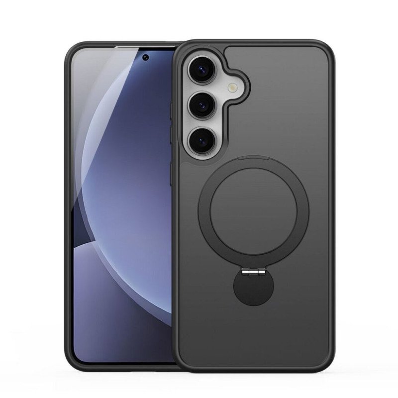 Viedtālruņa aizmugurējais vāciņš Samsung Galaxy S25 Yind MagSafe Black, Transparent