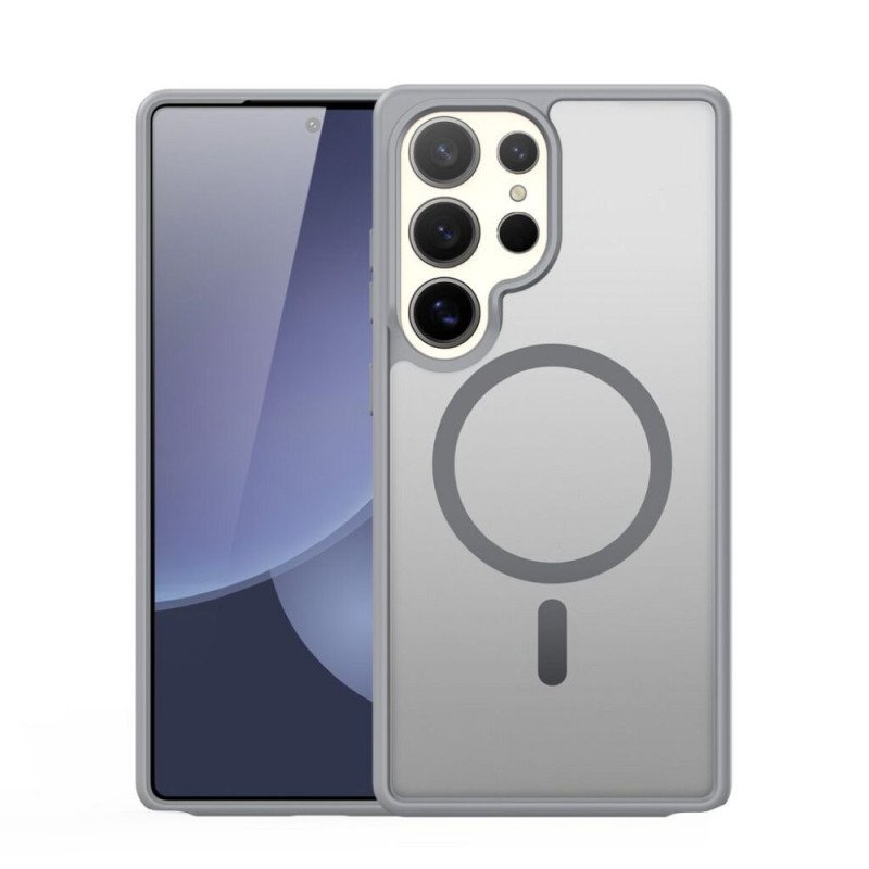 Viedtālruņa aizmugurējais vāciņš Samsung Galaxy S25 Ultra Yind MagSafe Grey, Transparent