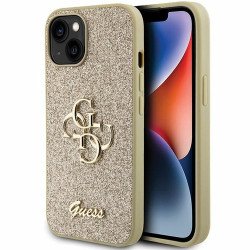 Viedtālruņa aizmugurējais vāciņš Apple Iphone 15 Glitter Collection Gold