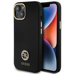 Viedtālruņa aizmugurējais vāciņš Apple Iphone 15 Logo Strass 4G Black