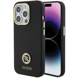 Viedtālruņa aizmugurējais vāciņš Apple iPhone 15 Pro Logo Strass 4G Black