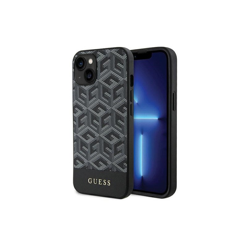 Viedtālruņa aizmugurējais vāciņš Apple Iphone 15 Gcube stripes Mag Black