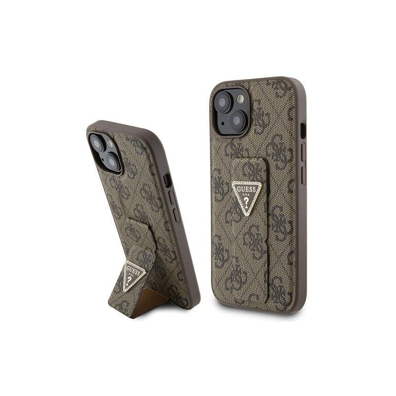 Viedtālruņa aizmugurējais vāciņš Apple Iphone 15 Grip Stand 4G Brown