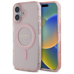 Viedtālruņa aizmugurējais vāciņš Apple Iphone 16 Hardcase IML Pink, Transparent
