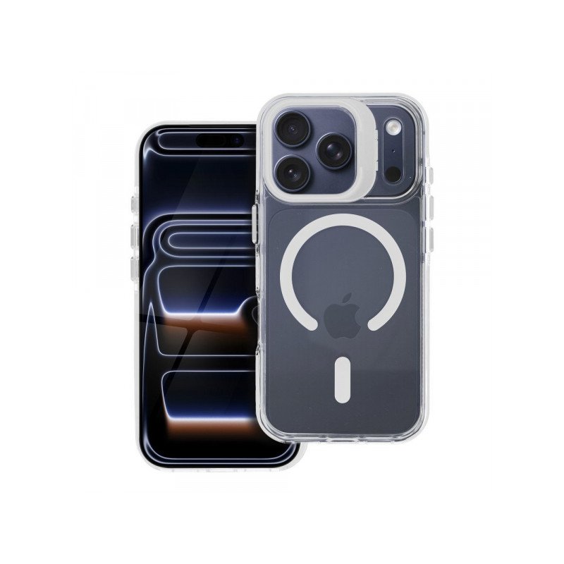 Viedtālruņa aizmugurējais vāciņš Apple Iphone 16 Lens Mag Cover White