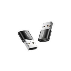 Kabeļa pārveidotājs Adapter USB C (F) to USB A (M) Black