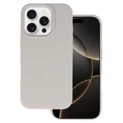 Viedtālruņa aizmugurējais vāciņš Apple iPhone 16 Pro Silicone Premium Natural Titanium