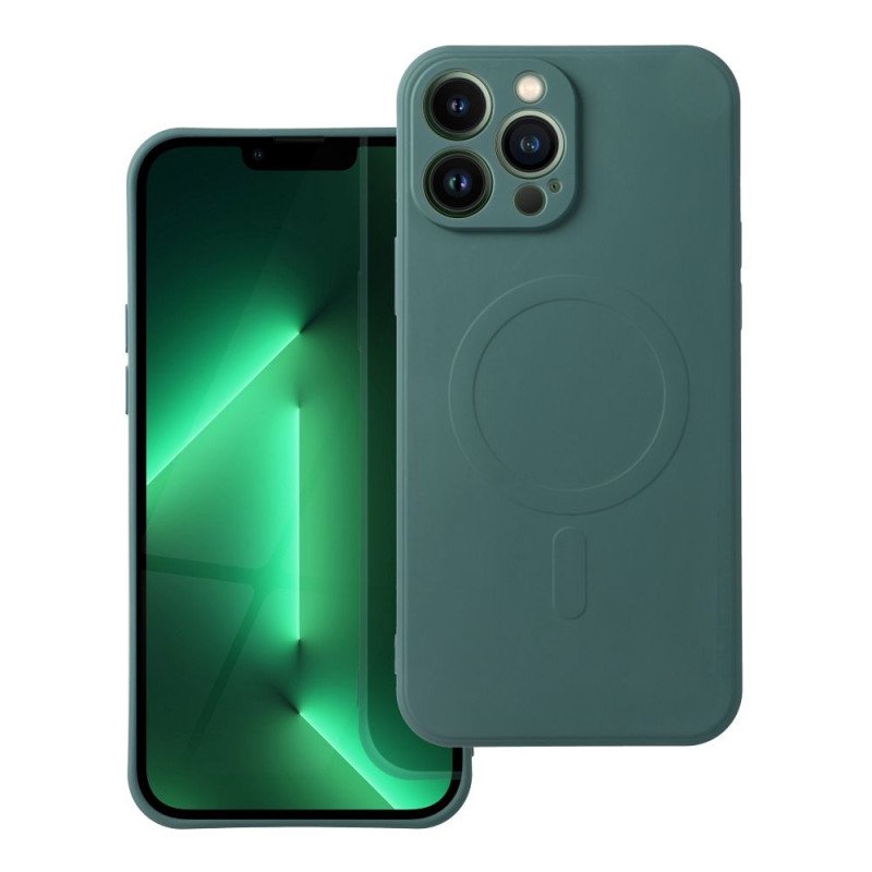Viedtālruņa aizmugurējais vāciņš Samsung Galaxy S25 Silicon Mag case Green