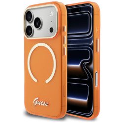 Viedtālruņa aizmugurējais vāciņš Apple iPhone 17 Pro IML Script Metal Mag Orange, Transparent