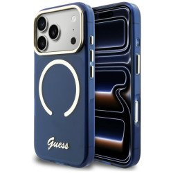 Viedtālruņa aizmugurējais vāciņš Apple iPhone 17 Pro IML Script Metal Mag Blue, Transparent