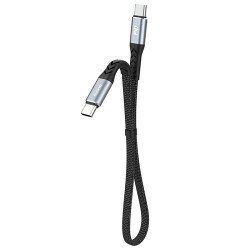 Kabelis USB-C - USB-C PD cable 100W 5A 0.23m L10C Black