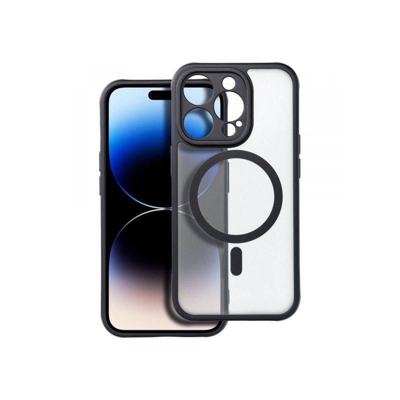 Viedtālruņa aizmugurējais vāciņš Apple iPhone 15 Pro Max Matte Mag Cover Black