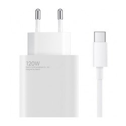 Lādēšanas komplekts 120W Adapter (Type A) + USB-C Cable White